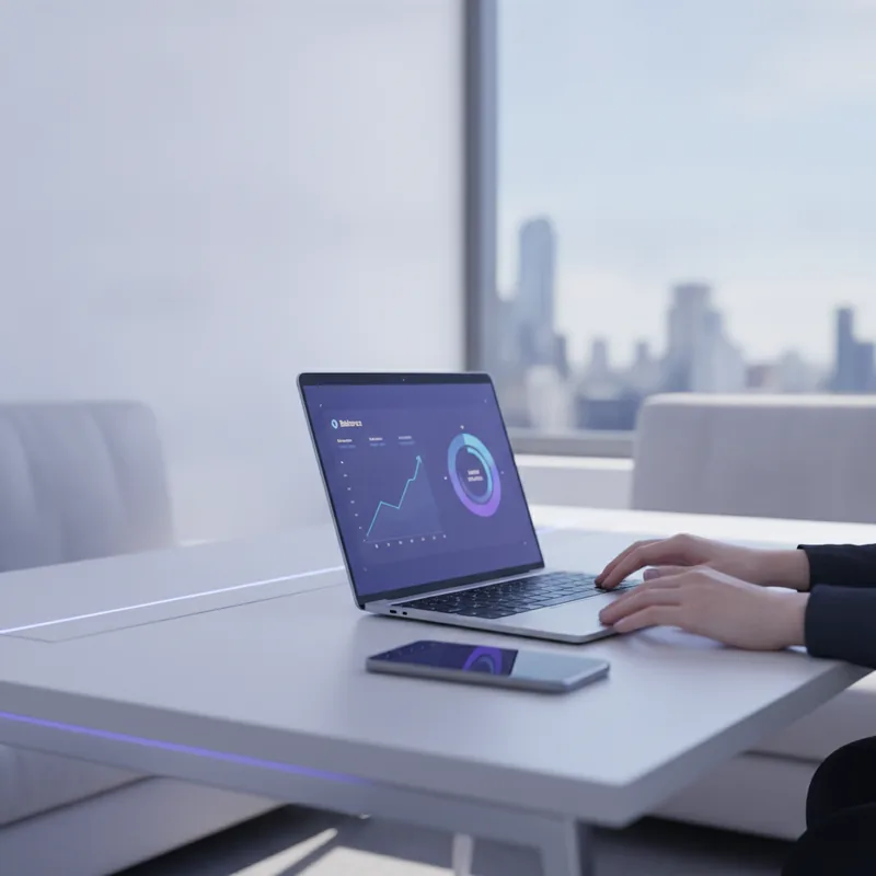 AI-driven market signals dashboard with live trend chart and confidence levels